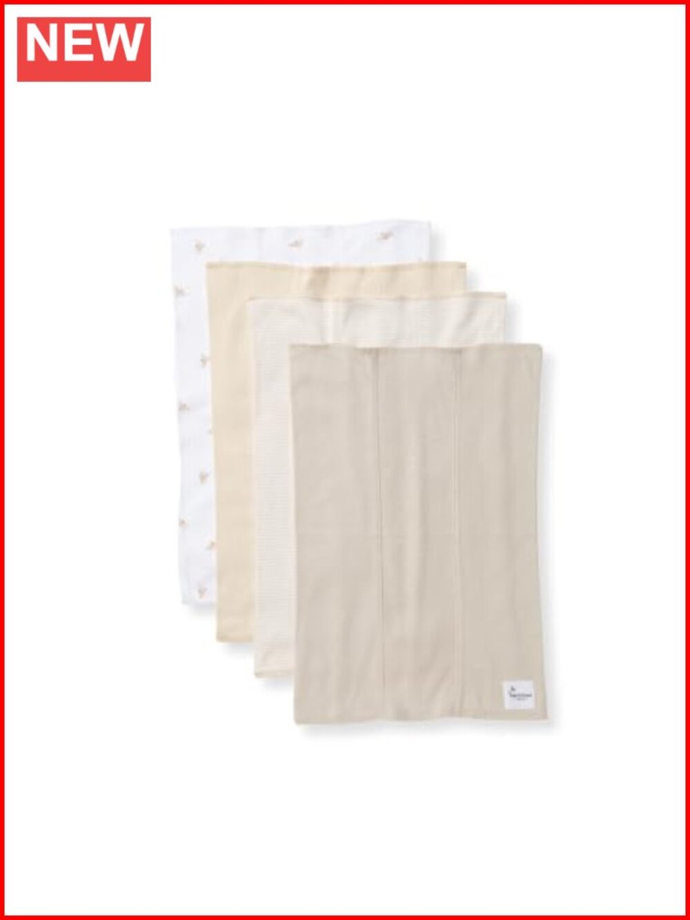 Organic Cotton Burp Cloths Large 2-Ply Absorbent Baby Shower Gift